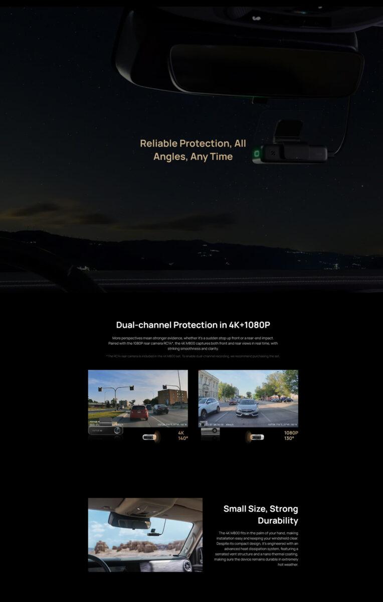 70mai M800 Dash Cam 128GB - Slika 6
